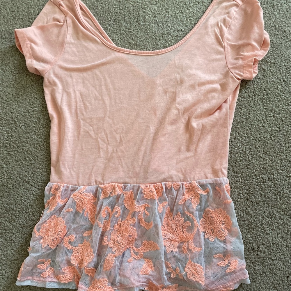Coral lace top